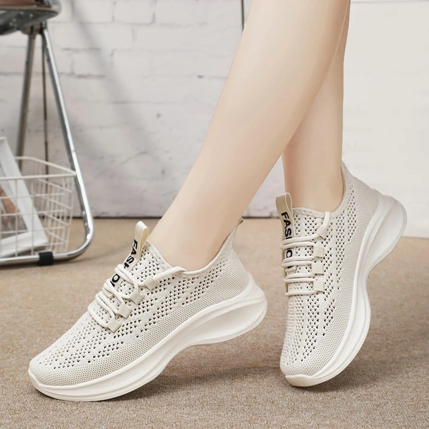 Women Lightweight Mesh Sneaker Breathable Running Cloud Soft Sole Non Slip Sports Athletic Tennis Trainer Shoes