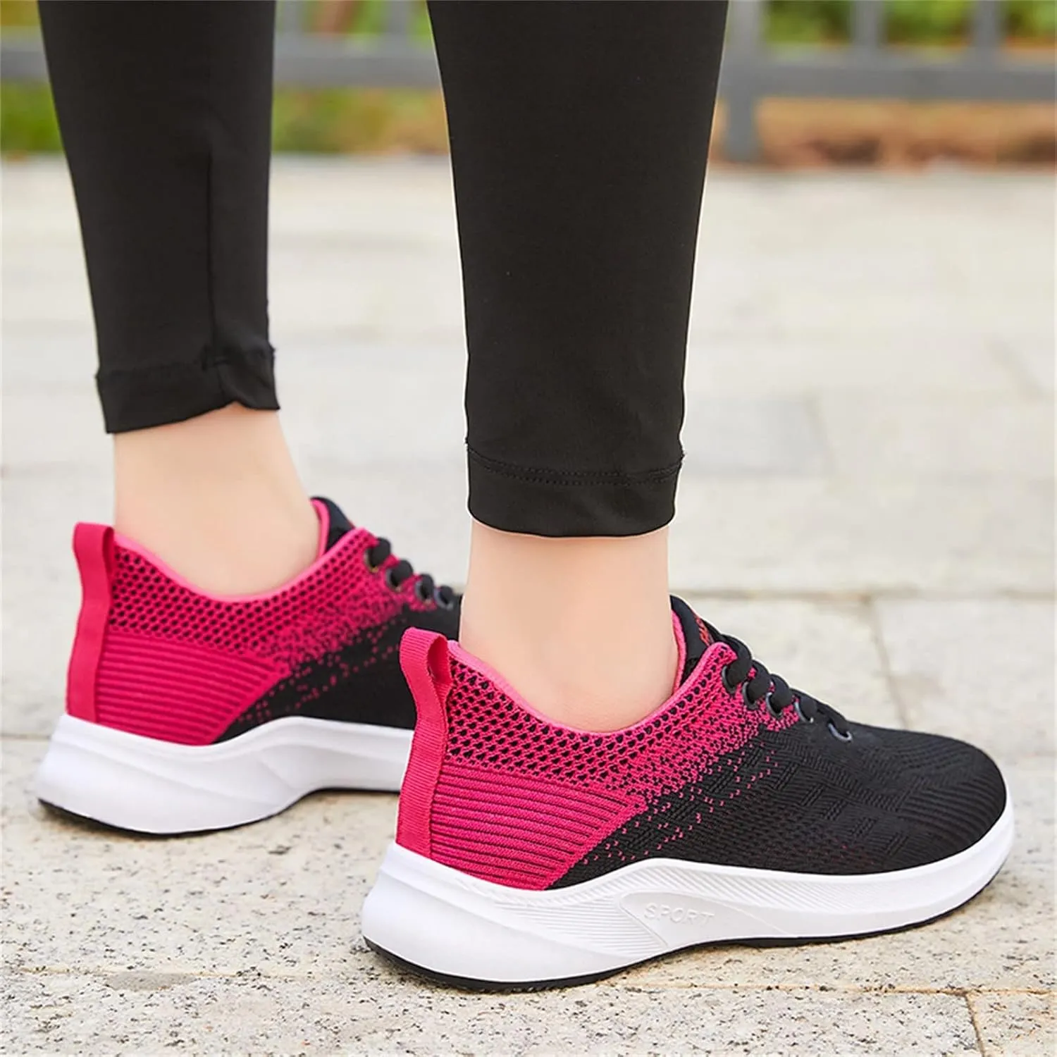 Women Mesh Breathable Sneakers Casual Walking Shoes Comfortable Lightweight Trainers Gym Running