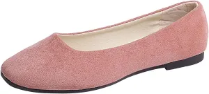 Women Round Toe Flats Comfortable Fashion Ballet Flat Shoes for Women Dressy Slip-ons Loafers