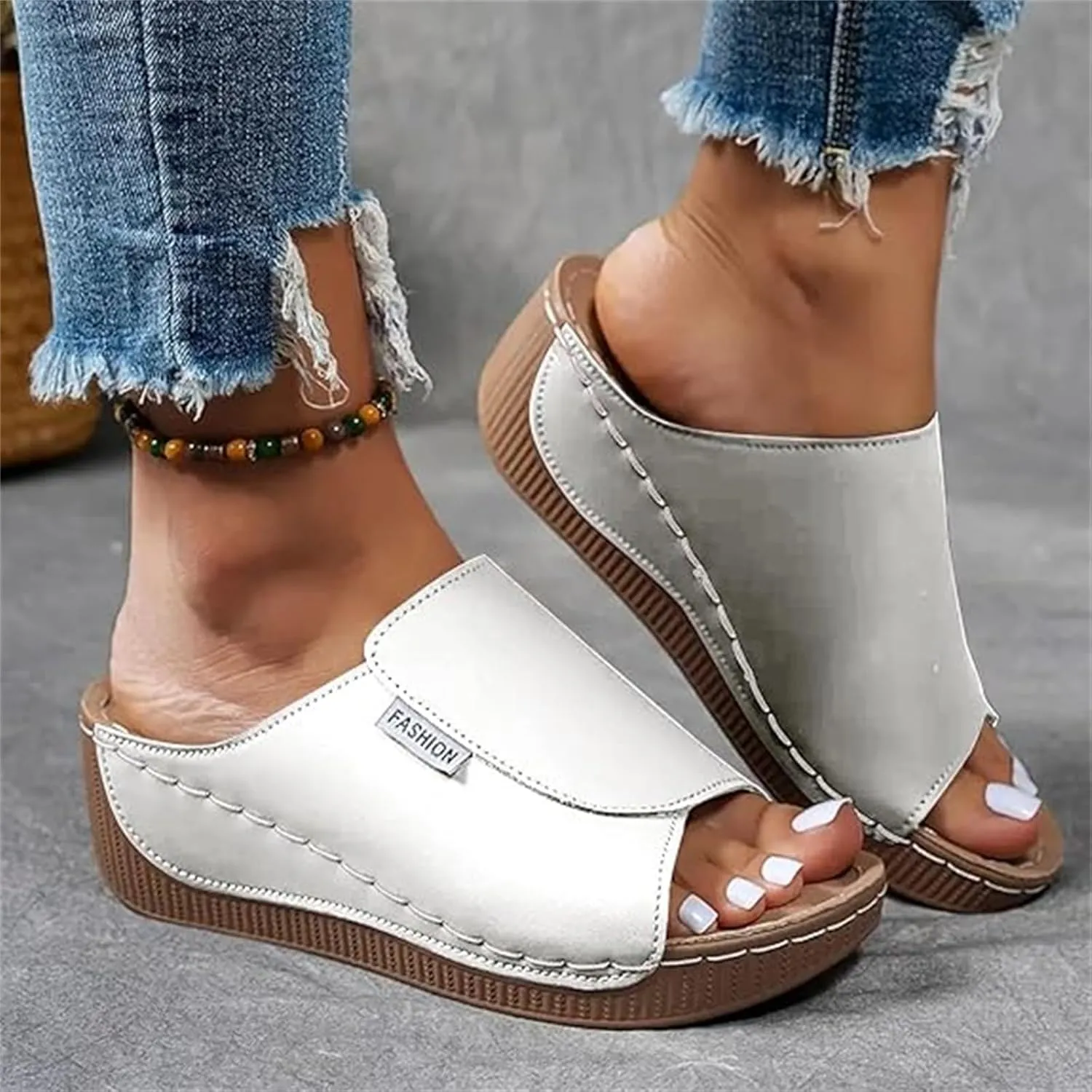 Women Sandals Comfortable Dressy Summer Fashion Orthotic Flip Flops Slip On Lightweight Athletic Orthopedic Slippers