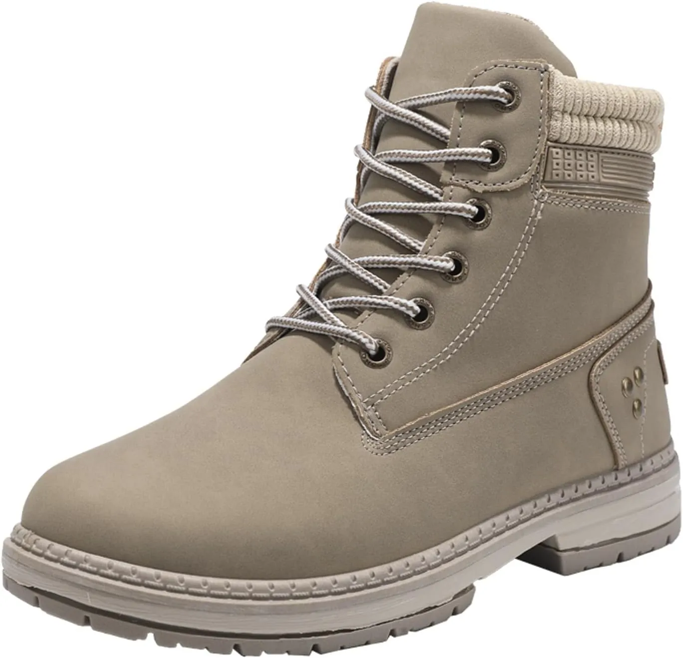 Women Work Hiking Boots Comfortable Waterproof Lace Up Lightweight Combat Boots High Top Short Ankle Boots Outdoor Camping