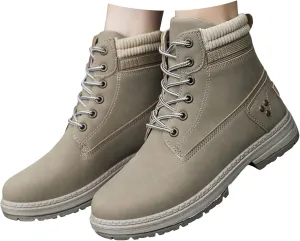 Women Work Hiking Boots Comfortable Waterproof Lace Up Lightweight Combat Boots High Top Short Ankle Boots Outdoor Camping