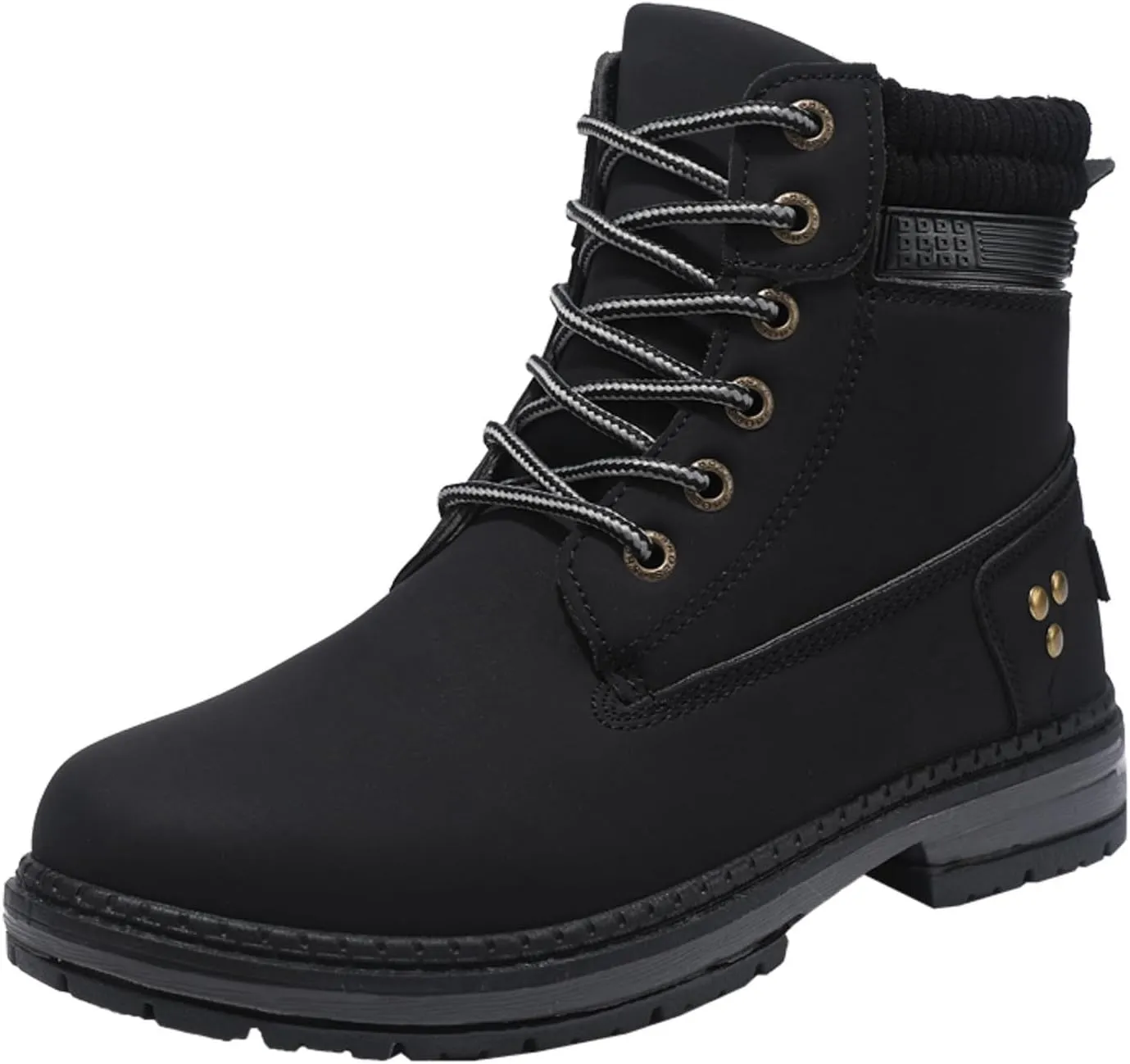 Women Work Hiking Boots Comfortable Waterproof Lace Up Lightweight Combat Boots High Top Short Ankle Boots Outdoor Camping