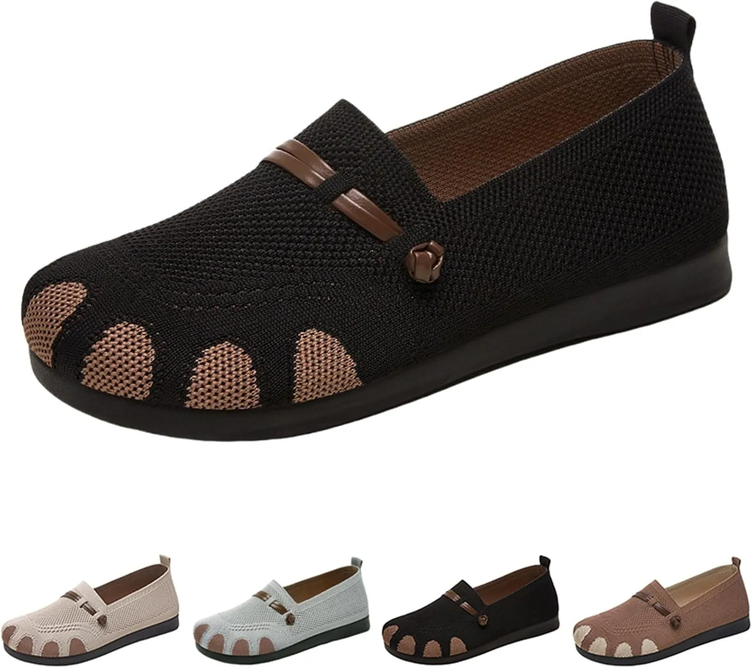 Women Woven Comfy Orthopedic Walking Shoes, 2025 New Women's Breathable Slip On Arch Support Non-Slip Sneakers with Arch Support