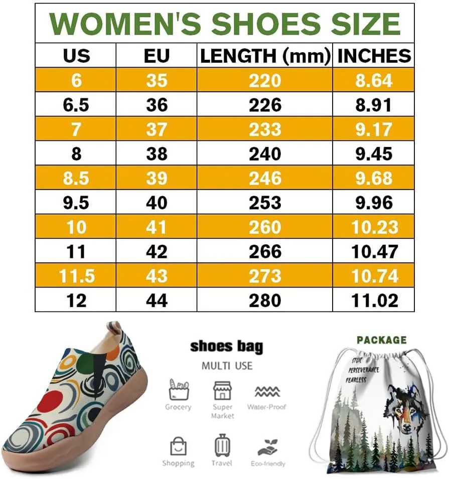 Women's Cartoon Series Slip Ons Canvas Loafers Colorful Lightweight Flats Sneakers Comfortable Walking Holiday Shoes