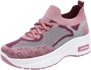 Women's Casual Breathable Mesh Sneakers Breathable Mesh Slip on Walking Shoes Comfortable Running Tennis Shoe