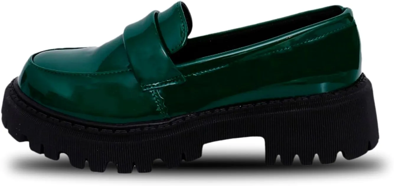 Women's Chunky Loafer 2025 Slip-Ons Shoes Casual Business Shoes Platform Loafers Lug Sole Penny Loafers