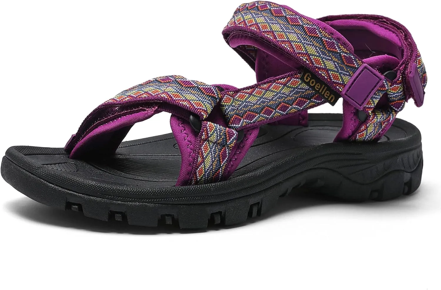 Women's Hiking Sport Sandals Water Outdoor Athletic Shoes With Arch Support Adjustable Velcro Beach Shoes