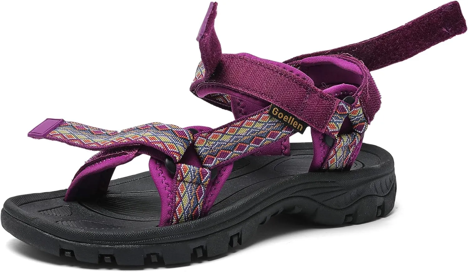 Women's Hiking Sport Sandals Water Outdoor Athletic Shoes With Arch Support Adjustable Velcro Beach Shoes