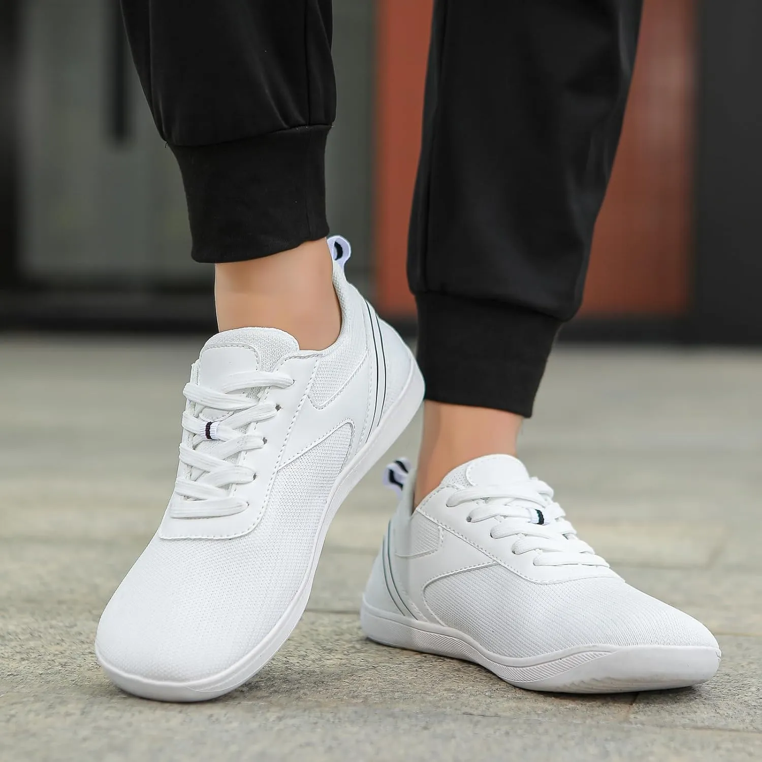 Womens Mens Wide Toe Barefoot Shoes Wide Slip On Tennis Shoes Lightweight Breathable Gym Athletic Sports Walking Shoe Zero Drop Mesh Workout Sneakers Breathable Casual Running Shoe