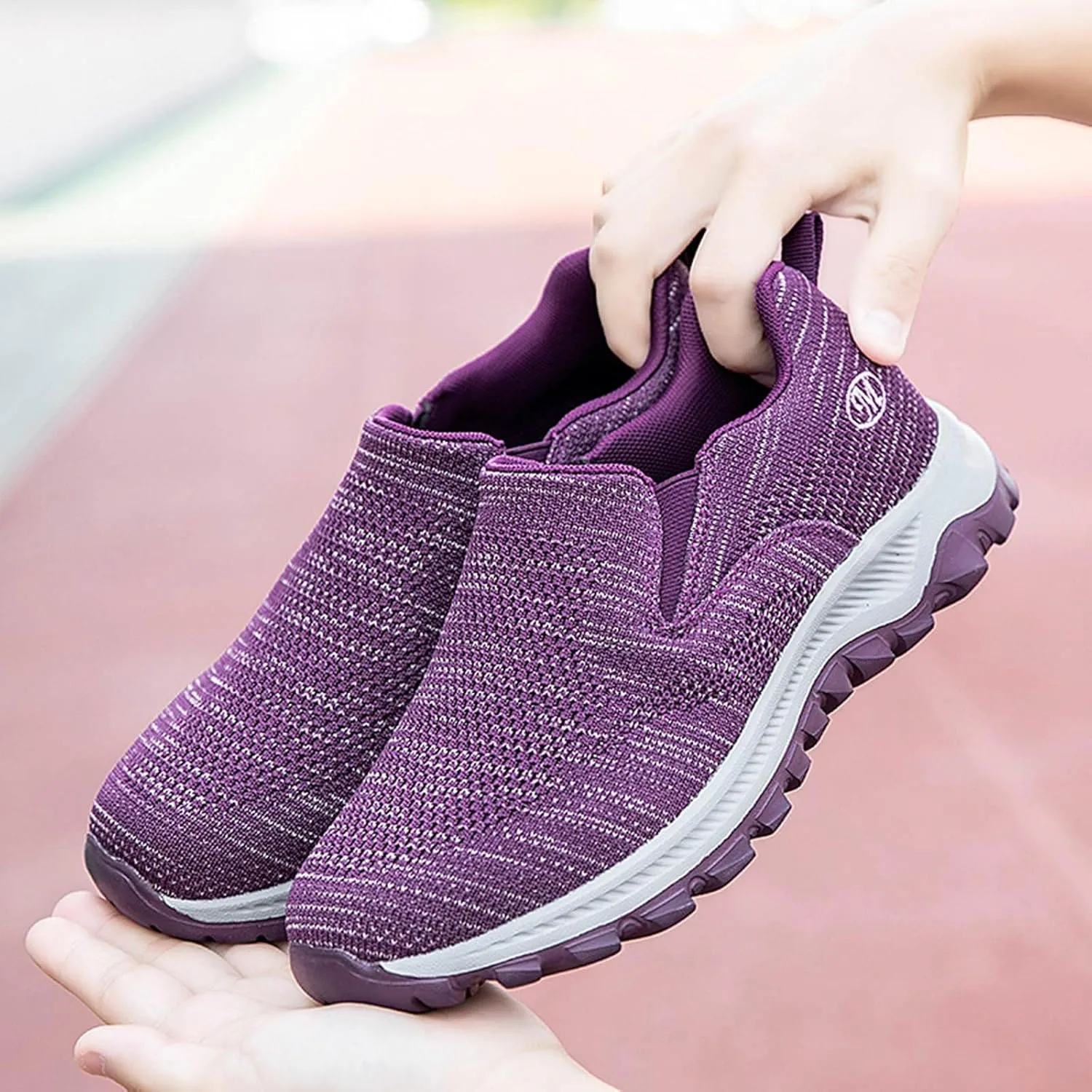 Women's Non Slip Comfortable Fashion Sneakers Comfort Lightweight Breathable Sock Shoes Comfort Diabetic Shoe