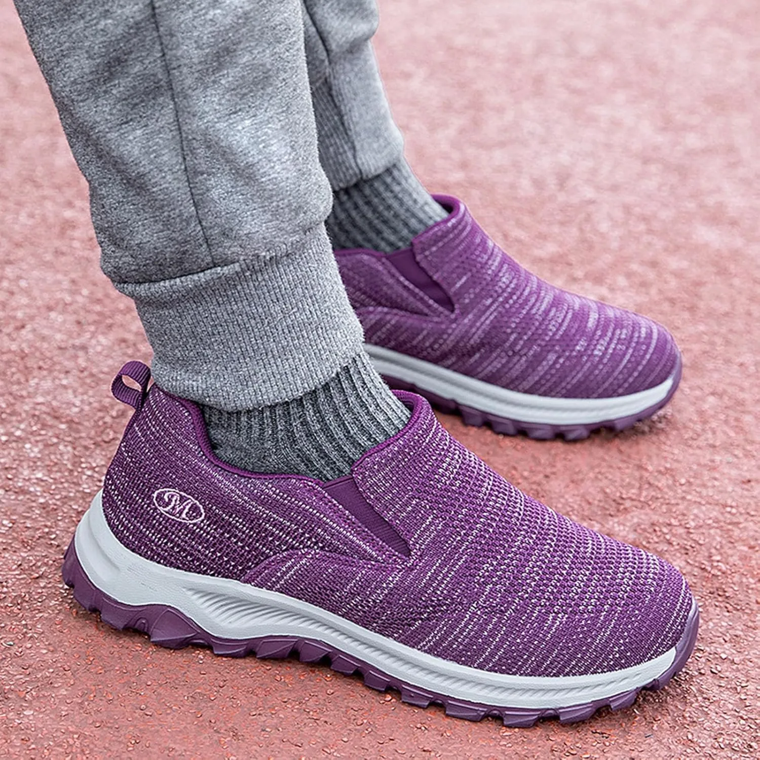 Women's Non Slip Comfortable Fashion Sneakers Comfort Lightweight Breathable Sock Shoes Comfort Diabetic Shoe
