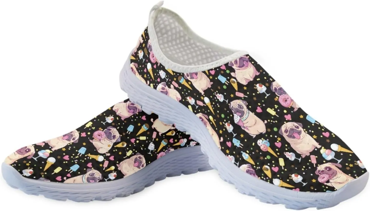 Women's Running Shoes Breathable Athletic Tennis Shoes Casual Lightweight Ladies Running Sneakers Slip On Flats Loafer