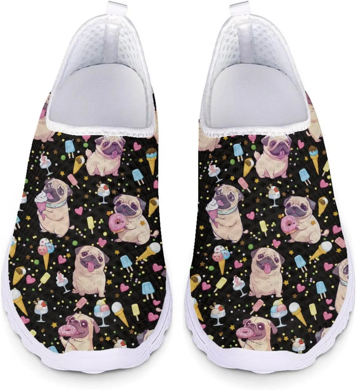 Women's Running Shoes Breathable Athletic Tennis Shoes Casual Lightweight Ladies Running Sneakers Slip On Flats Loafer