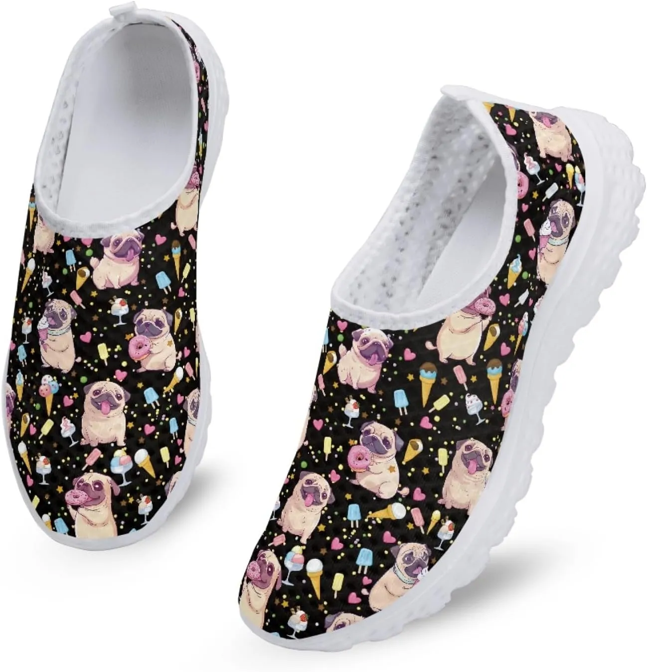 Women's Running Shoes Breathable Athletic Tennis Shoes Casual Lightweight Ladies Running Sneakers Slip On Flats Loafer