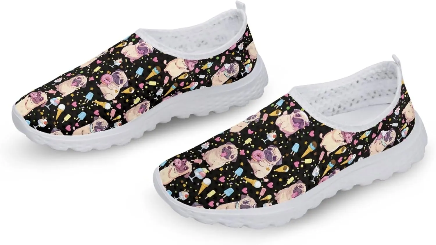Women's Running Shoes Breathable Athletic Tennis Shoes Casual Lightweight Ladies Running Sneakers Slip On Flats Loafer