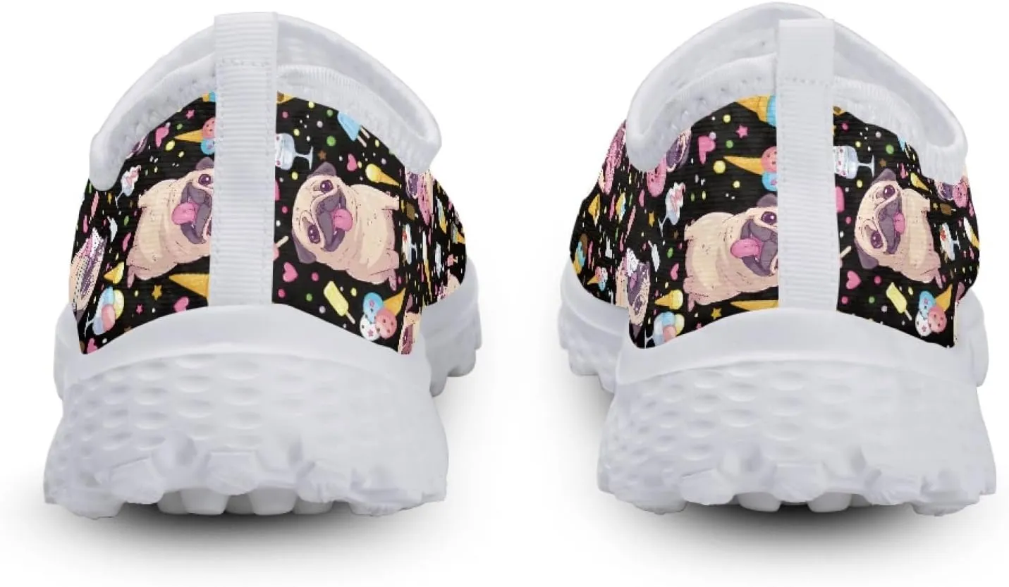 Women's Running Shoes Breathable Athletic Tennis Shoes Casual Lightweight Ladies Running Sneakers Slip On Flats Loafer