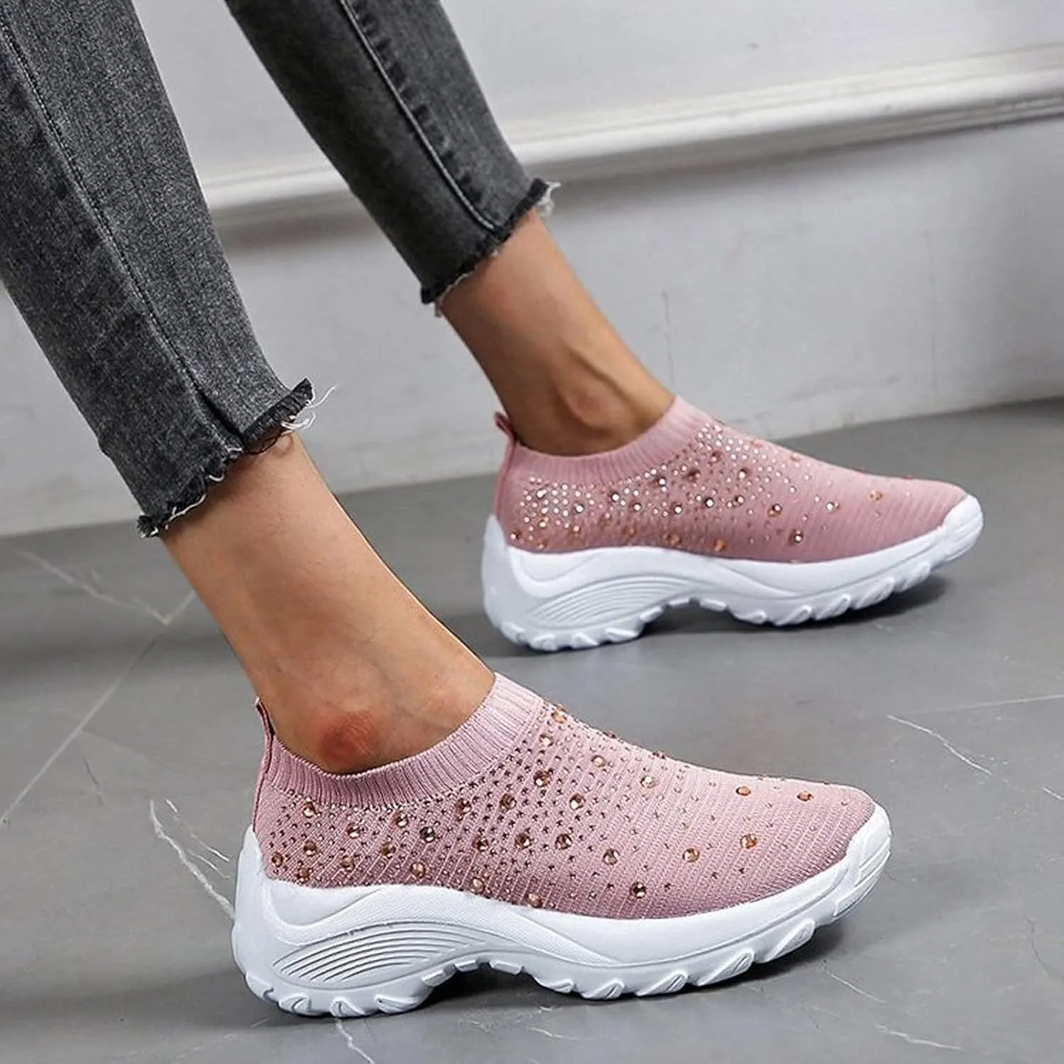 Womens Running Shoes Lightweight Orthopedic Sneakers Fashion Comfortable Walking Shoes Breathable Workout Shoes