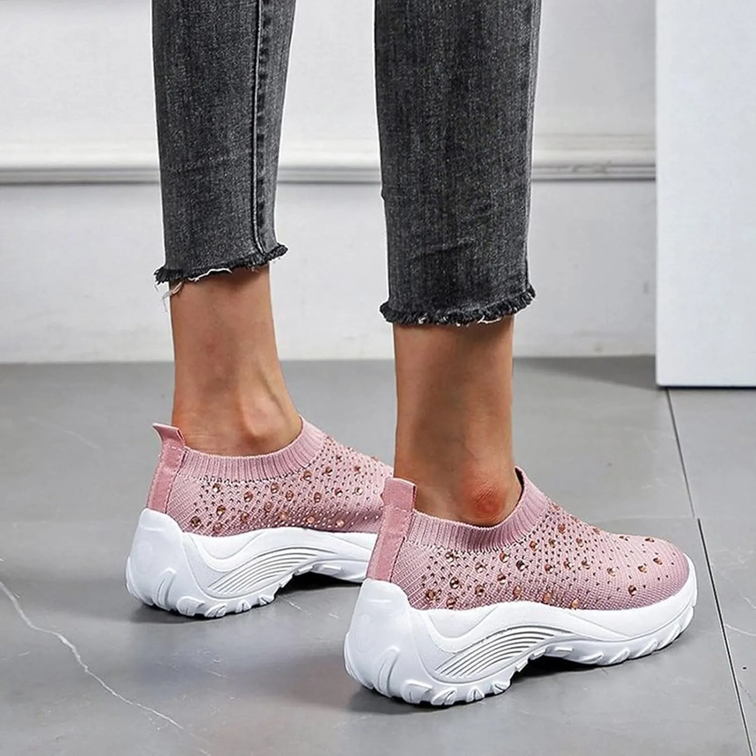 Womens Running Shoes Lightweight Orthopedic Sneakers Fashion Comfortable Walking Shoes Breathable Workout Shoes
