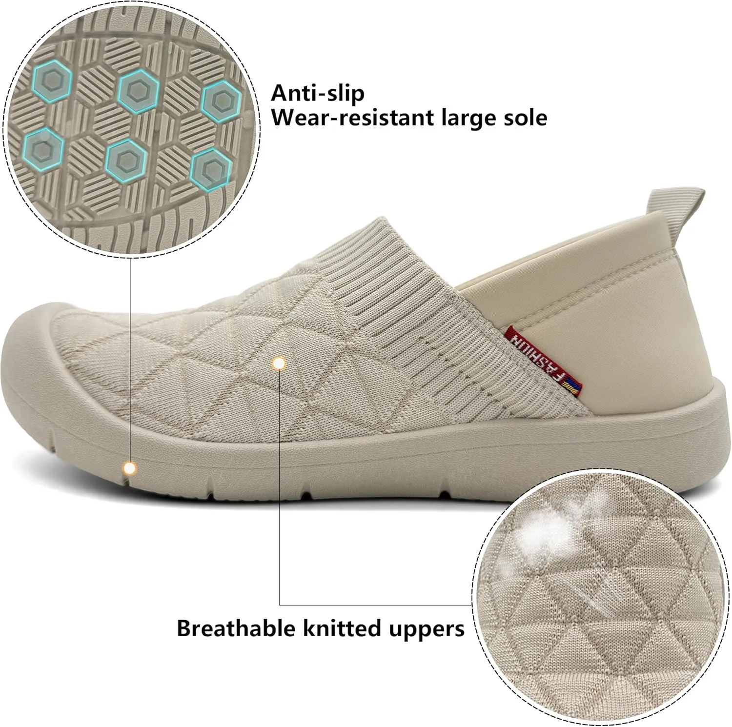 Womens Shoes Casual Slip Ons Fashion Sneakers Comfortable Flats Breathable Tennis Walking Footwear