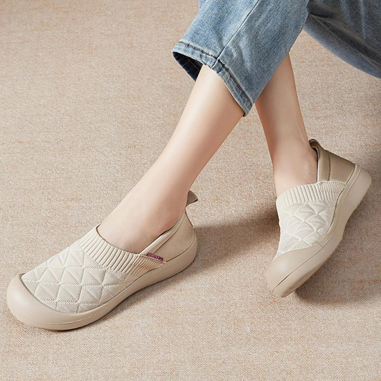 Womens Shoes Casual Slip Ons Fashion Sneakers Comfortable Flats Breathable Tennis Walking Footwear