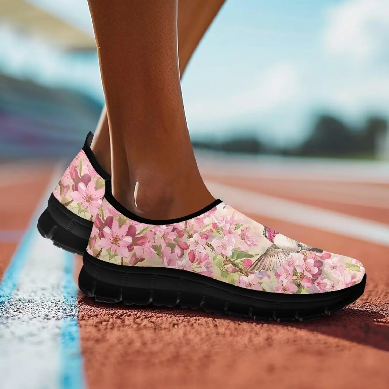 Women's Slip Ons Flat Lightweight Sneakers Walking Casual Loafers Comfortable Art Painted Travel Outdoor Shoes US Size 5.5-11.5