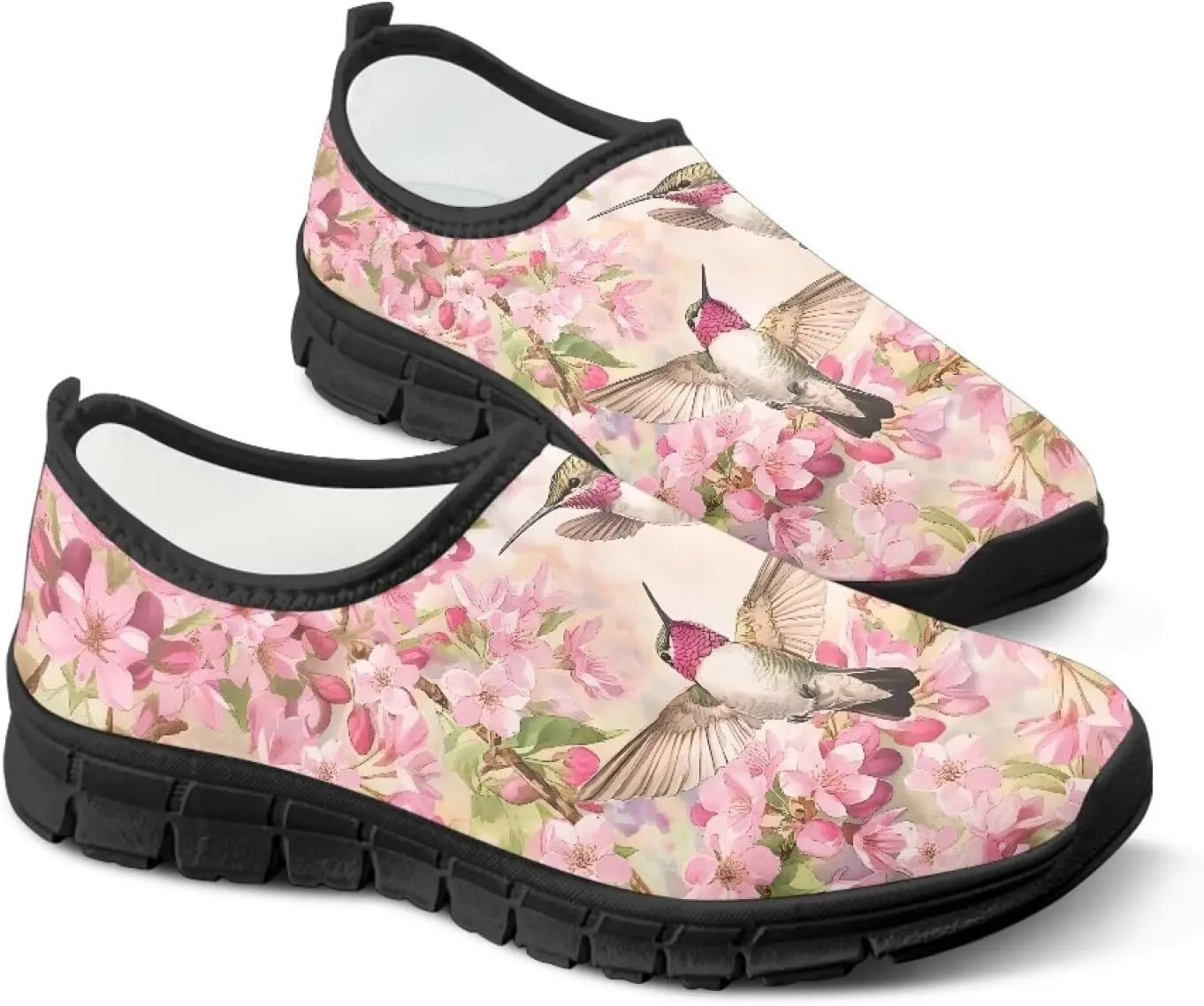 Women's Slip Ons Flat Lightweight Sneakers Walking Casual Loafers Comfortable Art Painted Travel Outdoor Shoes US Size 5.5-11.5