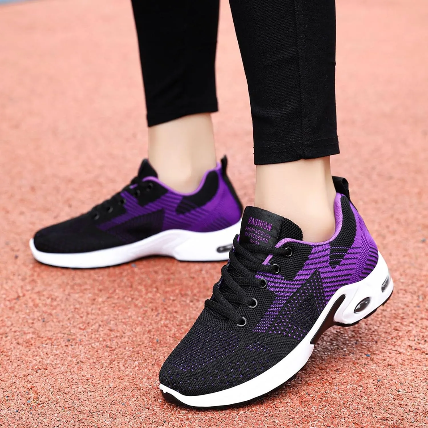Womens Sneakers Mesh Air Cushion Running Shoes Lightweight Tennis Walking Shoes Mesh Breathable Sneaker Heels for Women Non Slip Workout Gym Sports