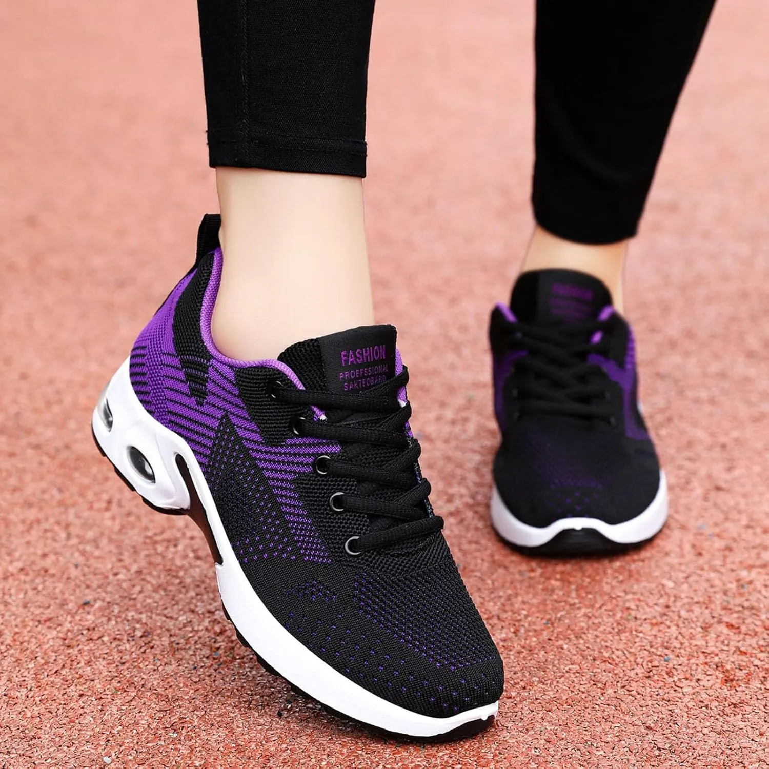 Womens Sneakers Mesh Air Cushion Running Shoes Lightweight Tennis Walking Shoes Mesh Breathable Sneaker Heels for Women Non Slip Workout Gym Sports