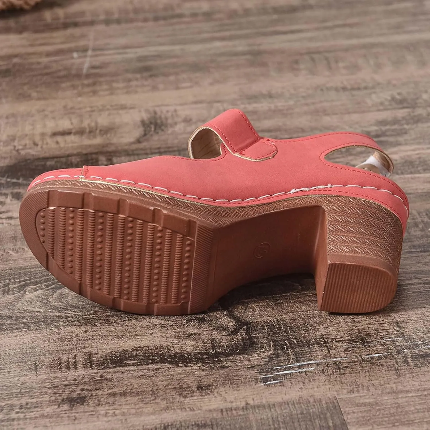 Women's Summer Fashion Slope Heel Sandals Casual Comfortable Open Toe Mid Heel Footwear for Daily Wear and Travel