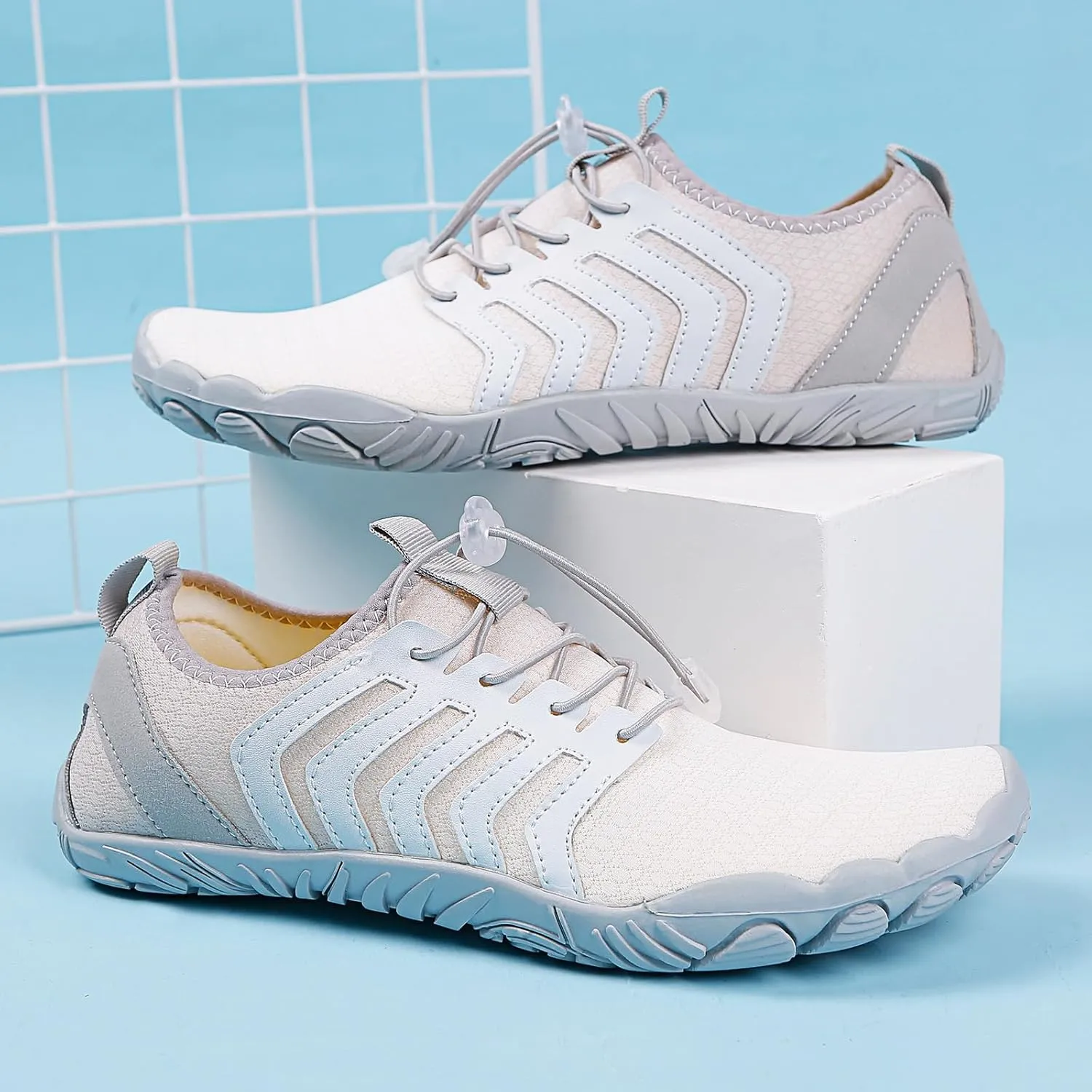 Women's Trail Running Barefoot Shoes Breathable Non-Slip Athletic Footwear Wide Toe Minimalist Sneakers Quick Drying Water Shoes Pro Healthy Hiking Footwear Beach Swim Surfing Diving Boating Shoe