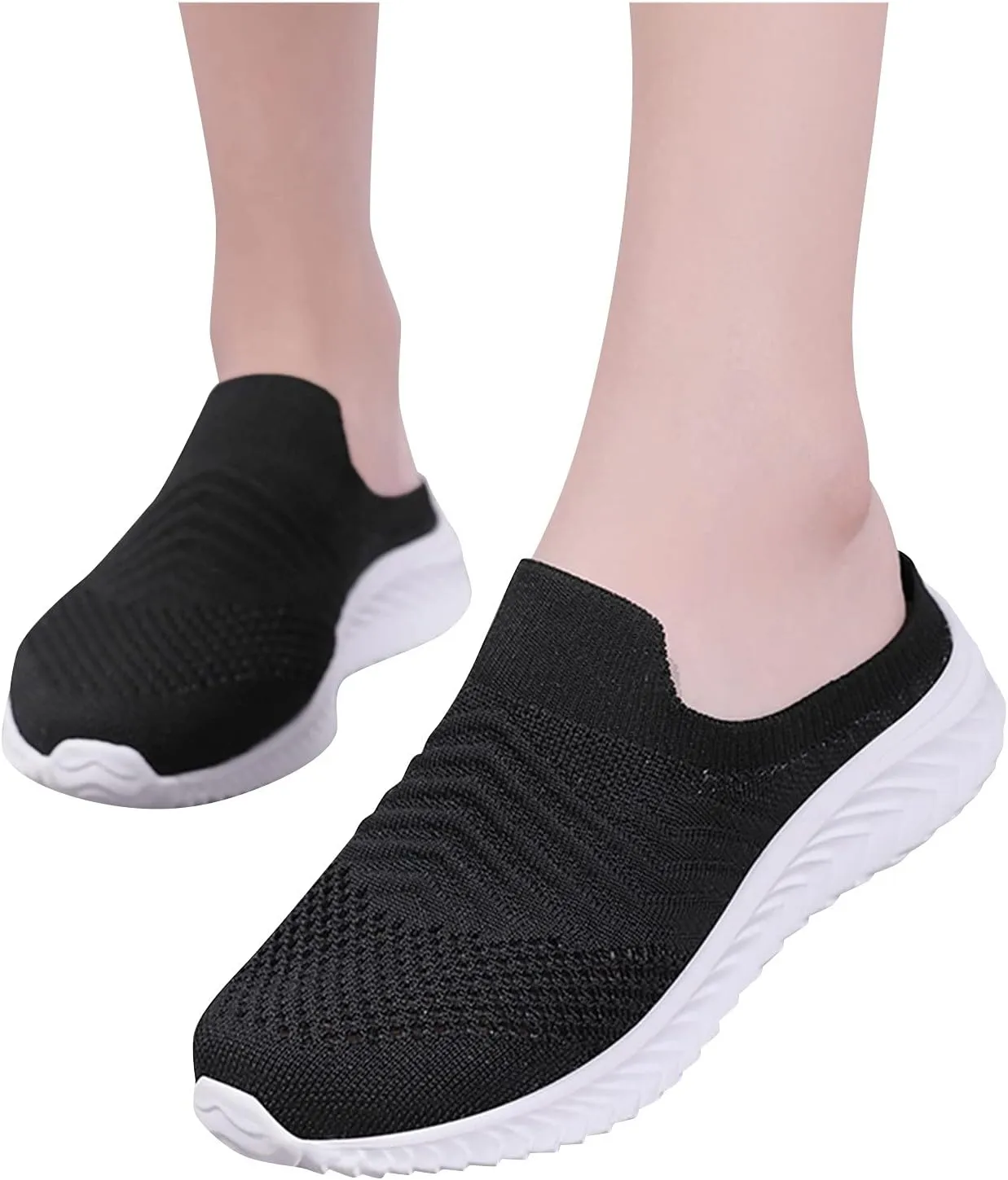 Women's White Fashion Sneakers Platform Sneakers for Women Fashion Flat Shoes for Women Comfortable Dressy Slip on Womens Loafers Wide Width Womens Slip On Sneakers