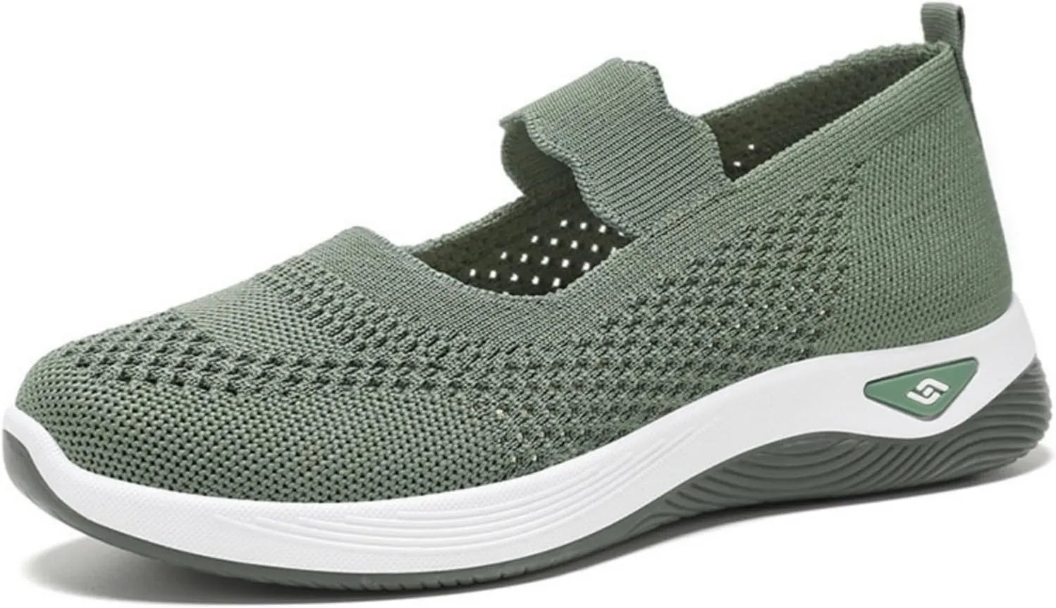 Women's Woven Orthopedic Breathable Soft Shoes Non Slip Food Service Lightweight Shoes Woven Mesh Breathable Soft Sneakers Slip On Arch Support Sneaker Wide Diabetic Footwear Shoe