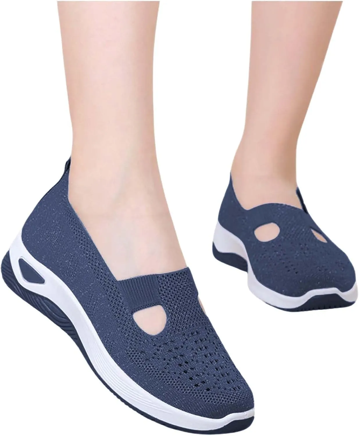 Women's Woven Orthopedic Breathable Soft Shoes Tennis Shoes Womens Mesh Breathable Women's Shoes Casual Fashion Sneakers 2025 Waterproof Tennis Shoe White Loafers