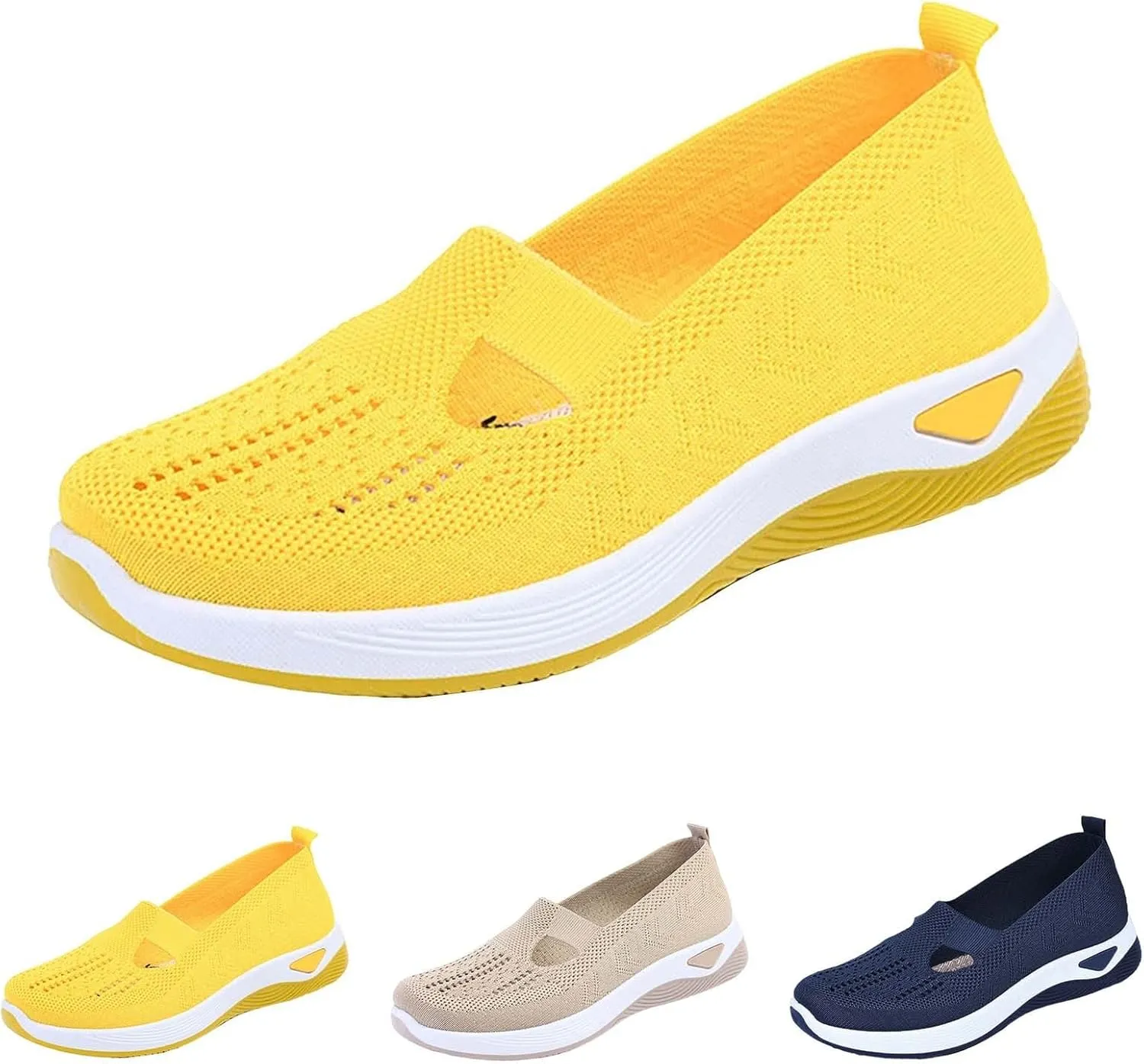 Women's Woven Orthopedic Breathable Soft Shoes Tennis Shoes Womens Mesh Breathable Women's Shoes Casual Fashion Sneakers 2025 Waterproof Tennis Shoe White Loafers