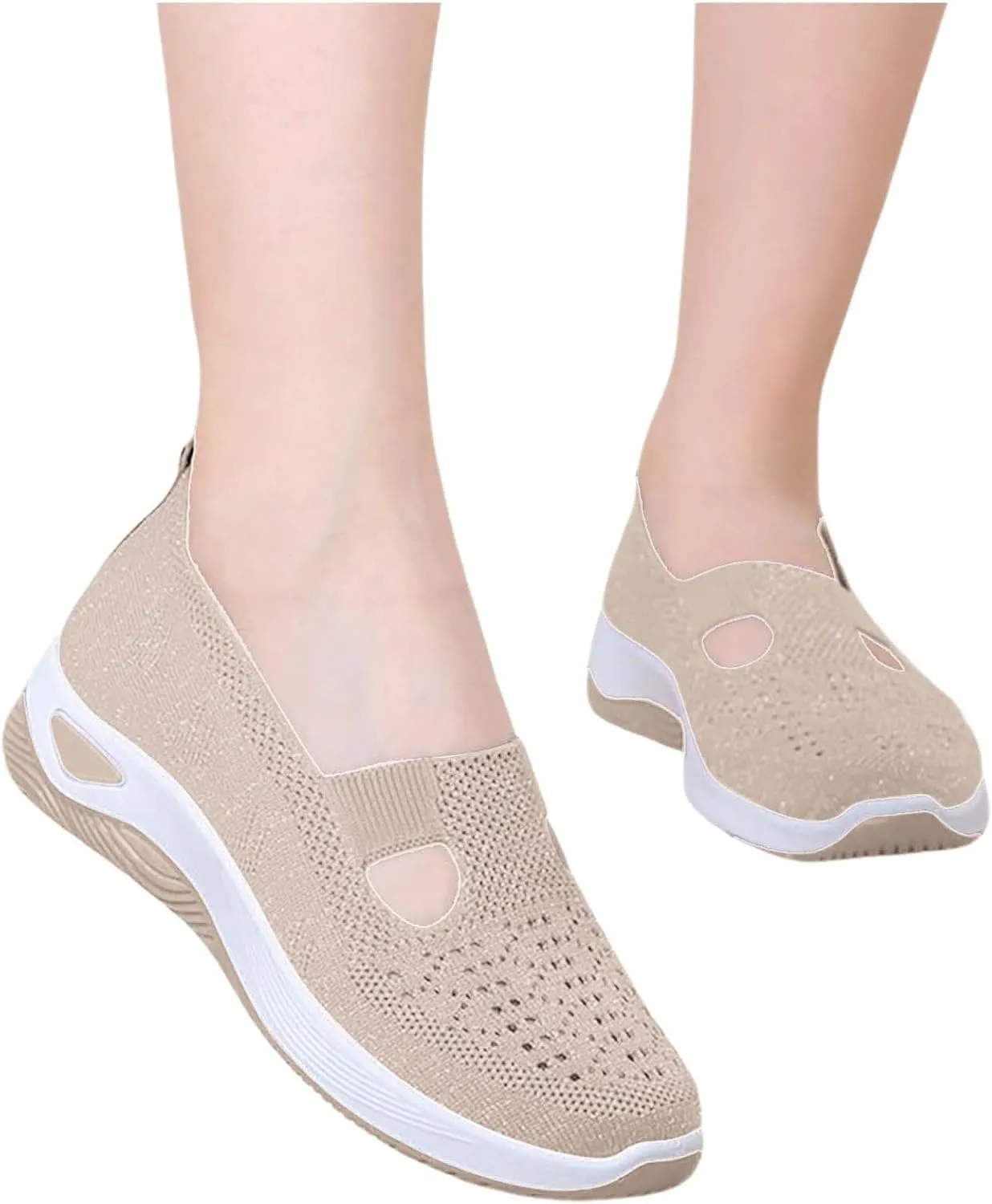 Women's Woven Orthopedic Breathable Soft Shoes Tennis Shoes Womens Mesh Breathable Women's Shoes Casual Fashion Sneakers 2025 Waterproof Tennis Shoe White Loafers