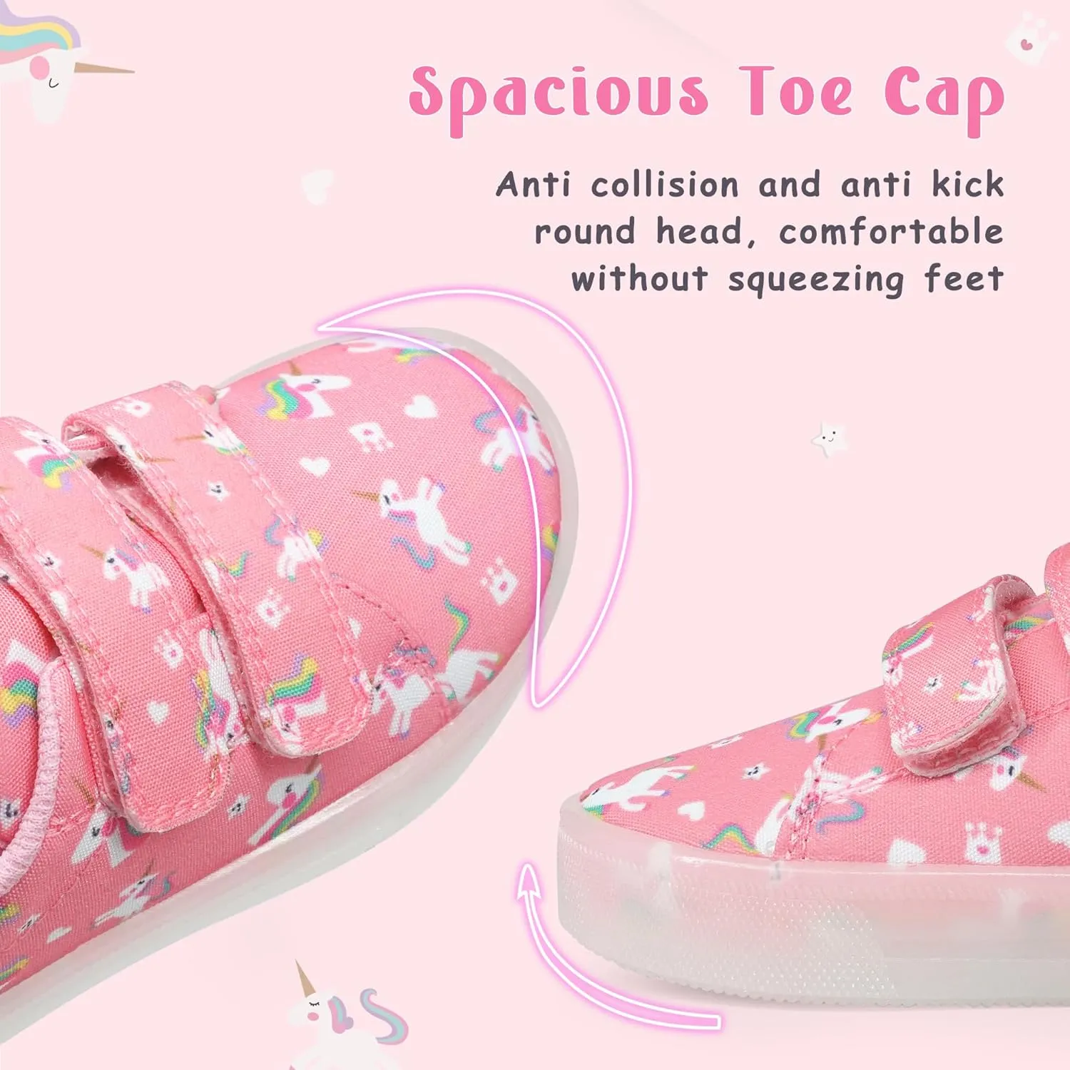 YESKIS Boys Girls Light Up Shoes Vivaki LED Canvas Cartoon Casual Sneakers for Toddler Little Kid Size 5-12
