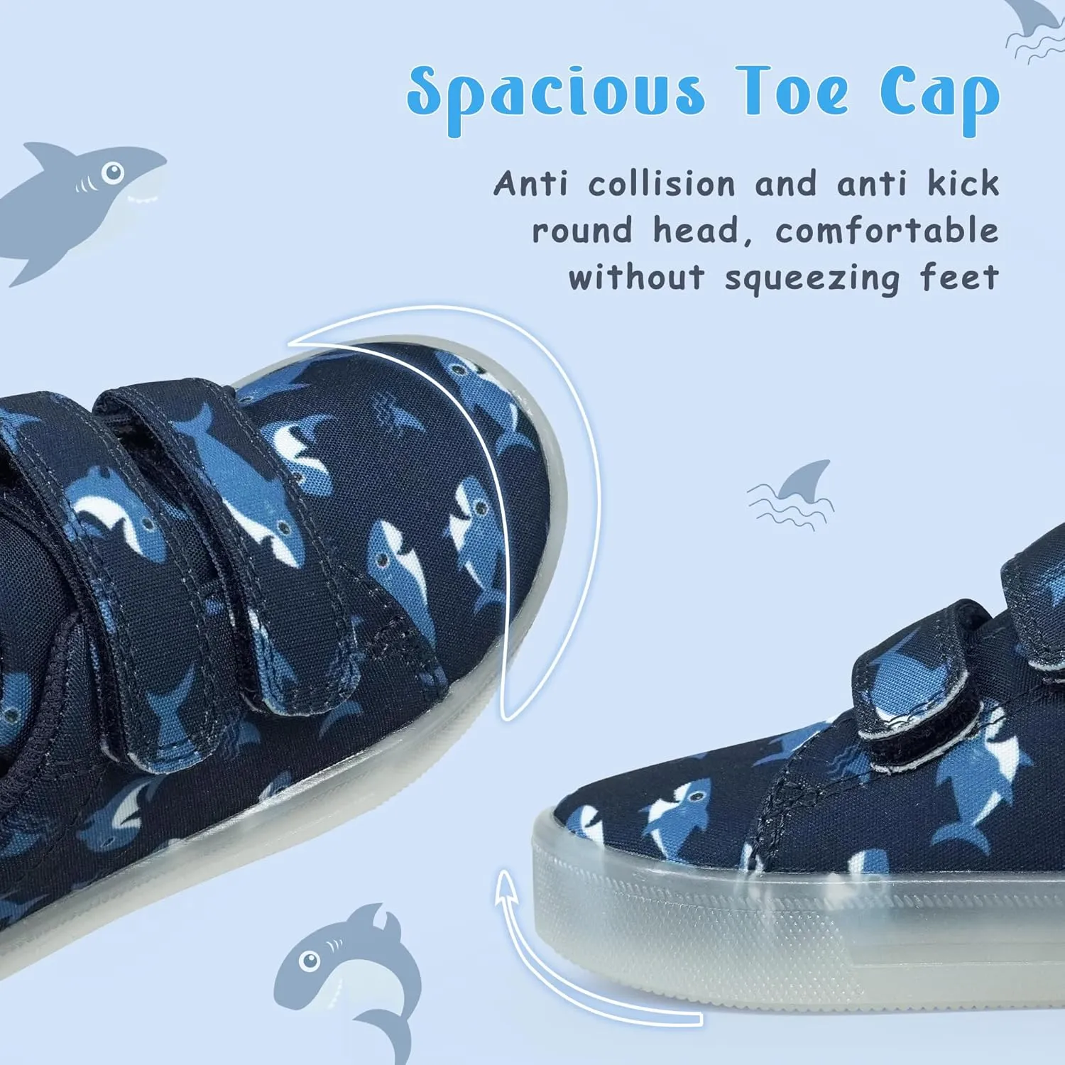 YESKIS Boys Girls Light Up Shoes Vivaki LED Canvas Cartoon Casual Sneakers for Toddler Little Kid Size 5-12